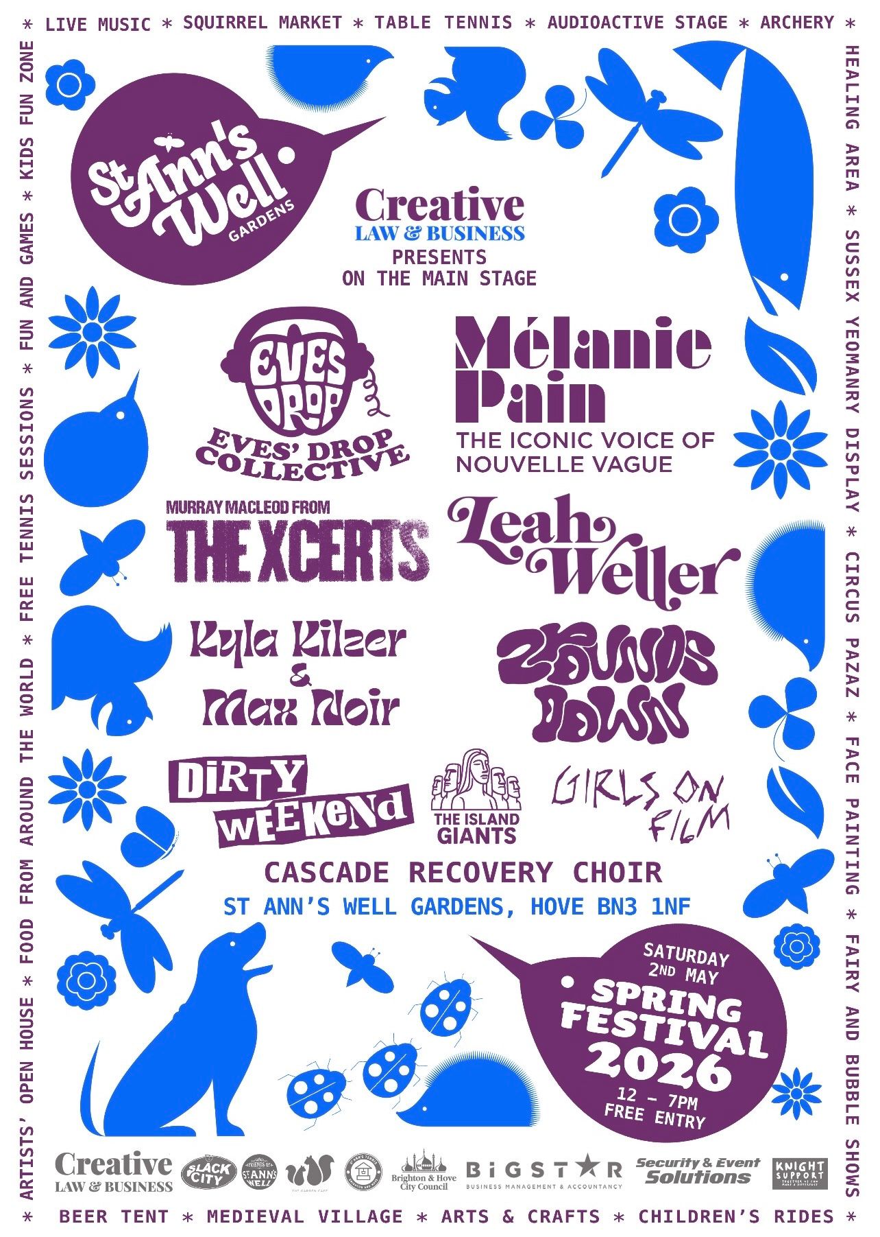 Main stage - line up